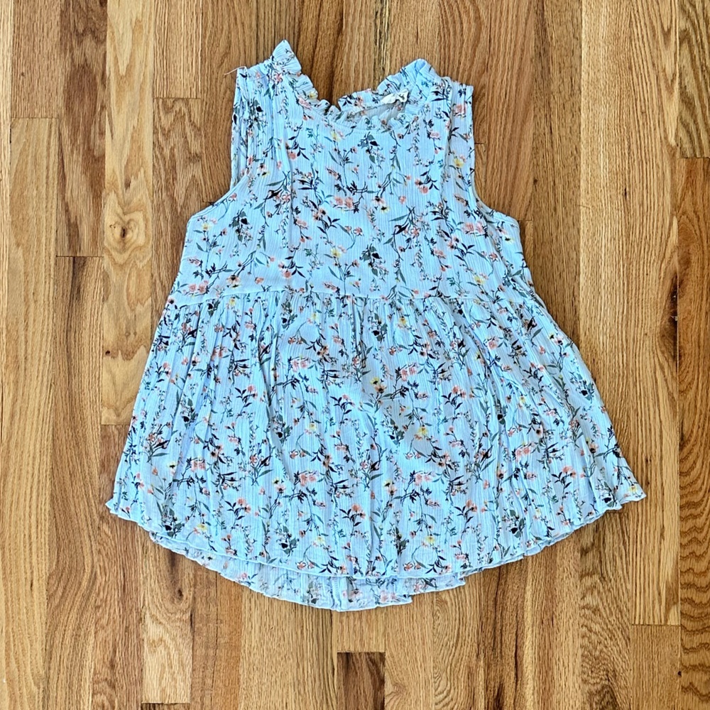 Lovely Melody Babydoll Floral Maternity Sleeveless Shirt